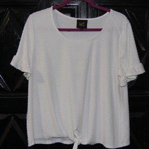 W5, bright white, tie front top